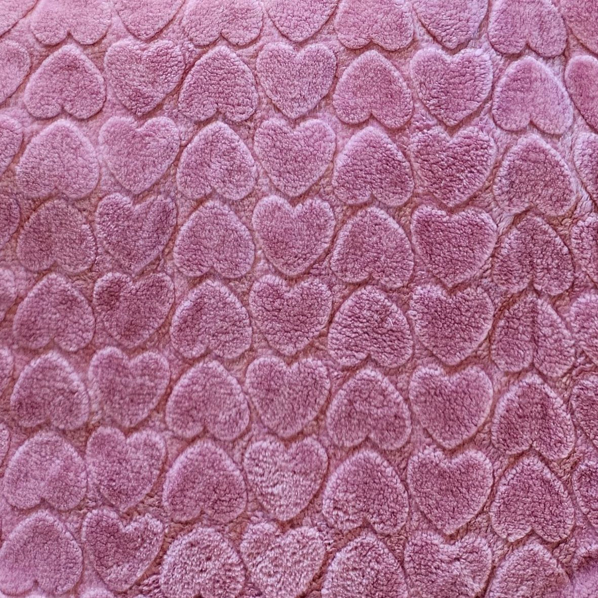 Pink Hearts - ‘Tisa’ Mink Blanket  (Double)