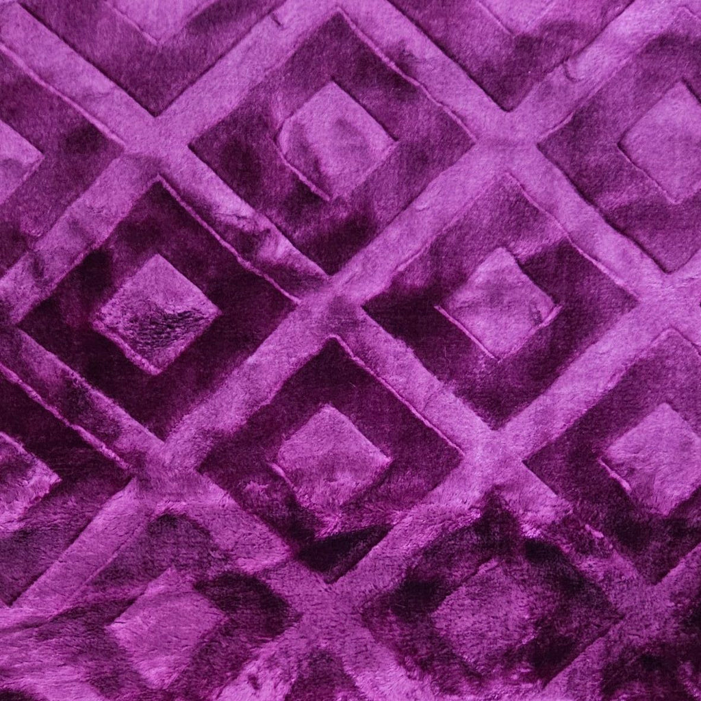 Purple Diamonds - ‘Parmida’ Mink Blanket  (Double)
