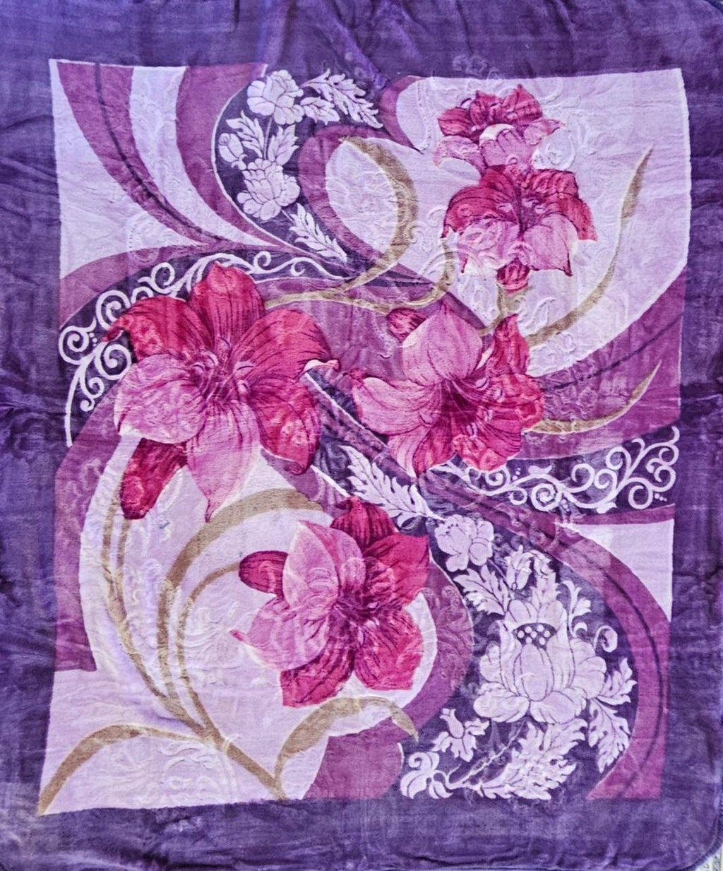Purple Swirl - Mink Blanket (Double)