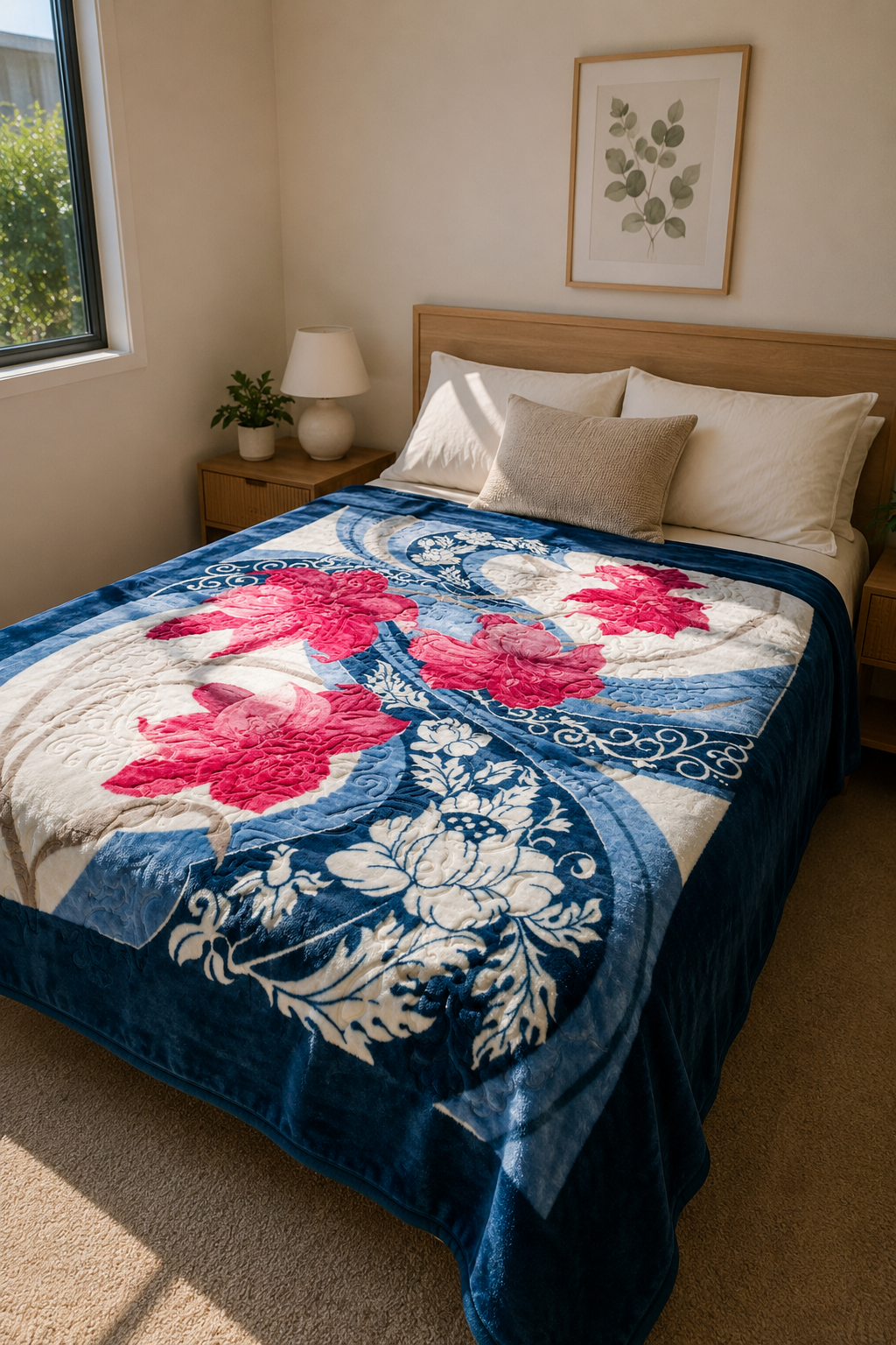 Blue Swirl - Mink Blanket (Double)