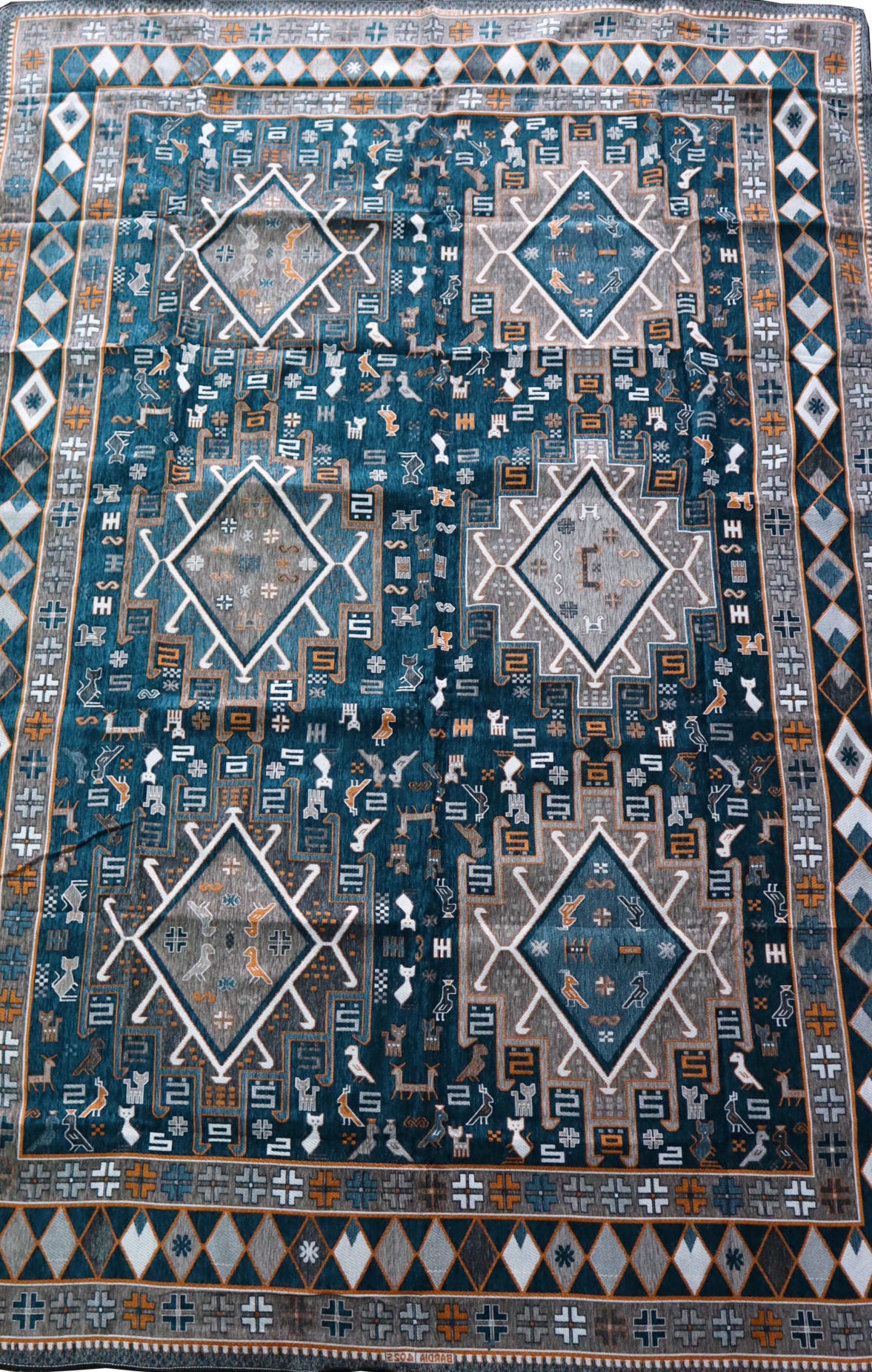 Teal Diamond - Throw / Floor Cover
