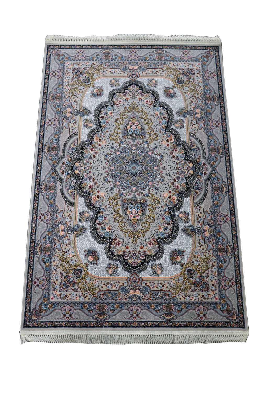 Gray Floral Arch - Persian Rug