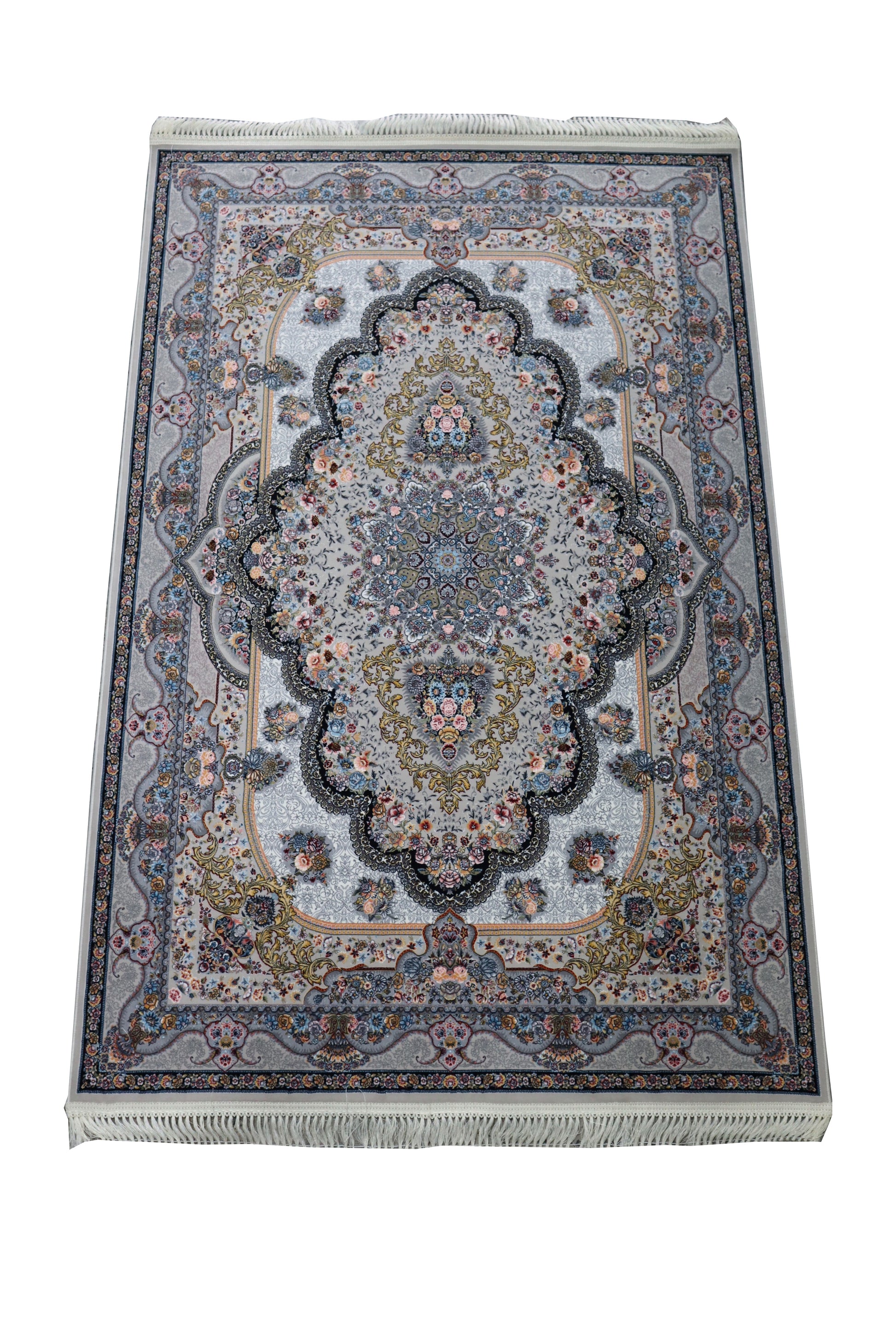 Gray Floral Arch - Persian Rug