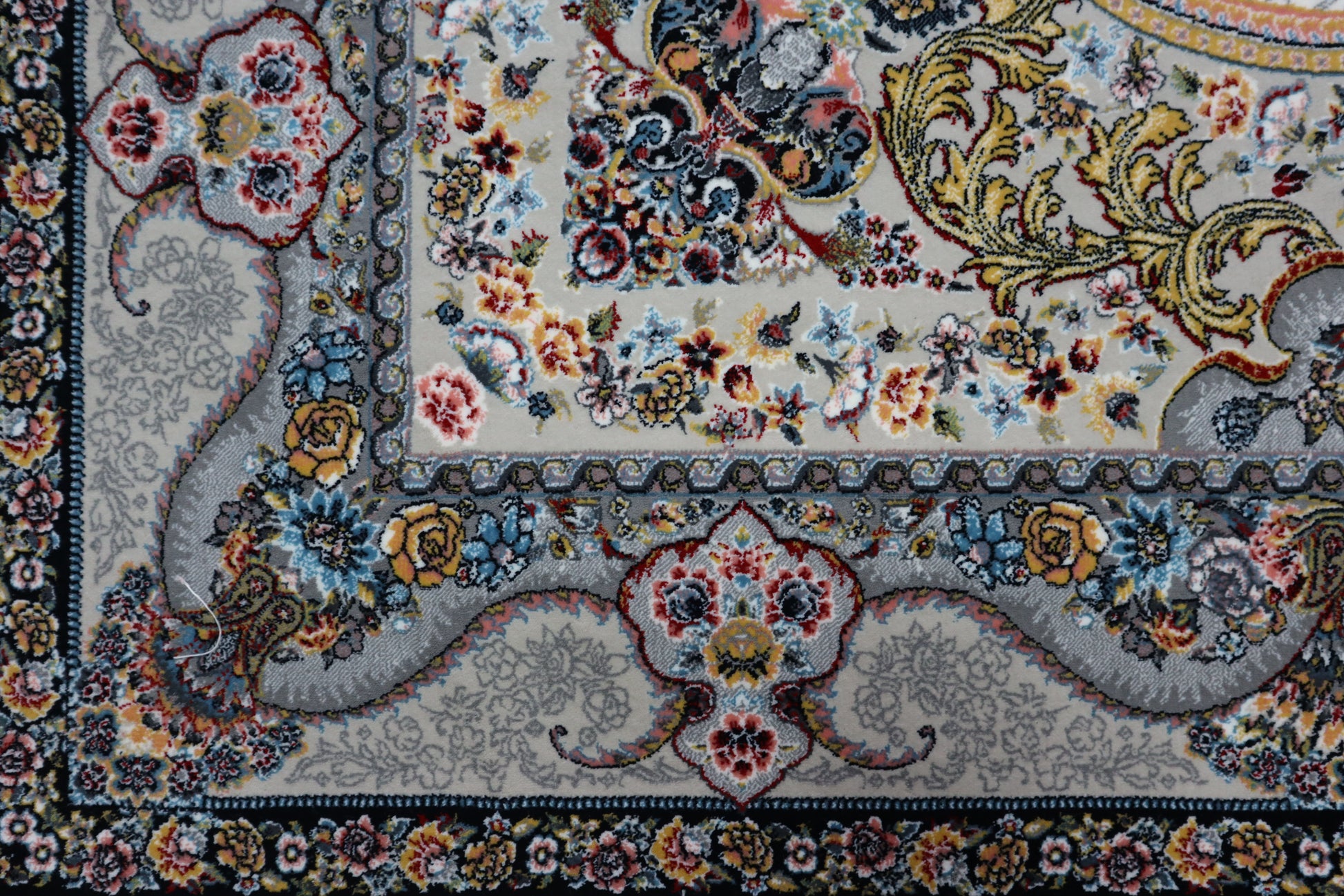 Gray Floral Arch - Persian Rug