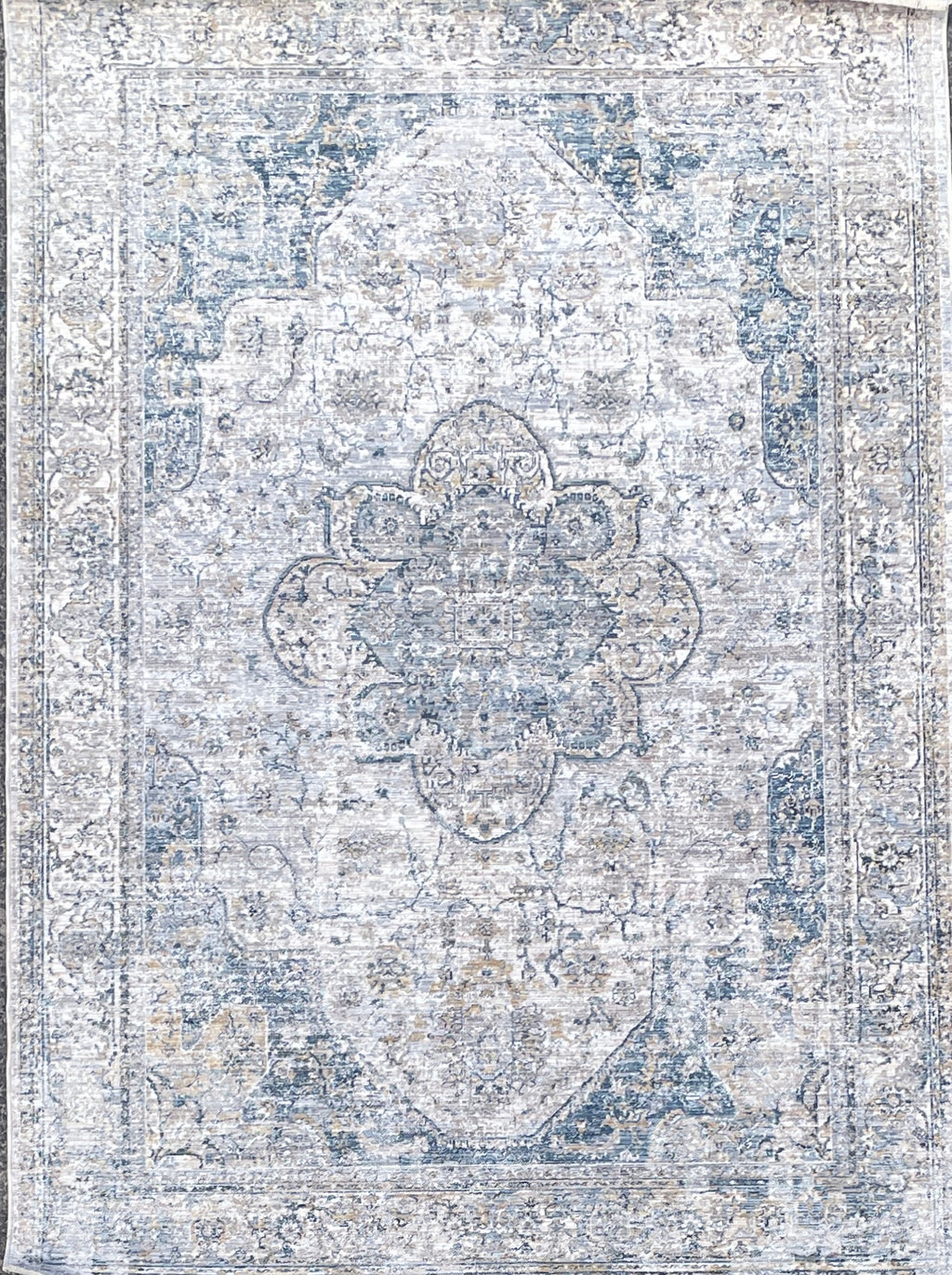 Faded Green Dahlia - Turkish Rug