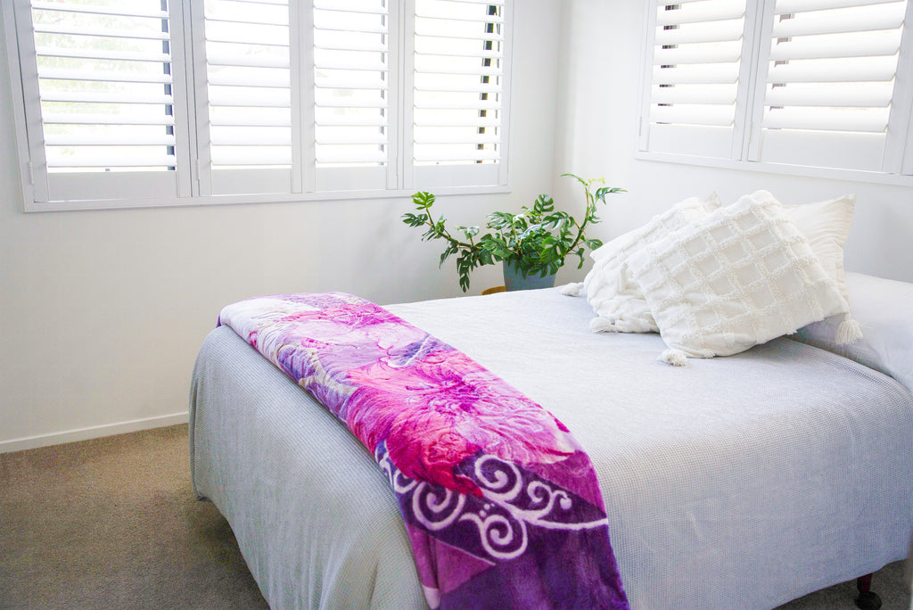 Purple Swirl - Mink Blanket (Double)