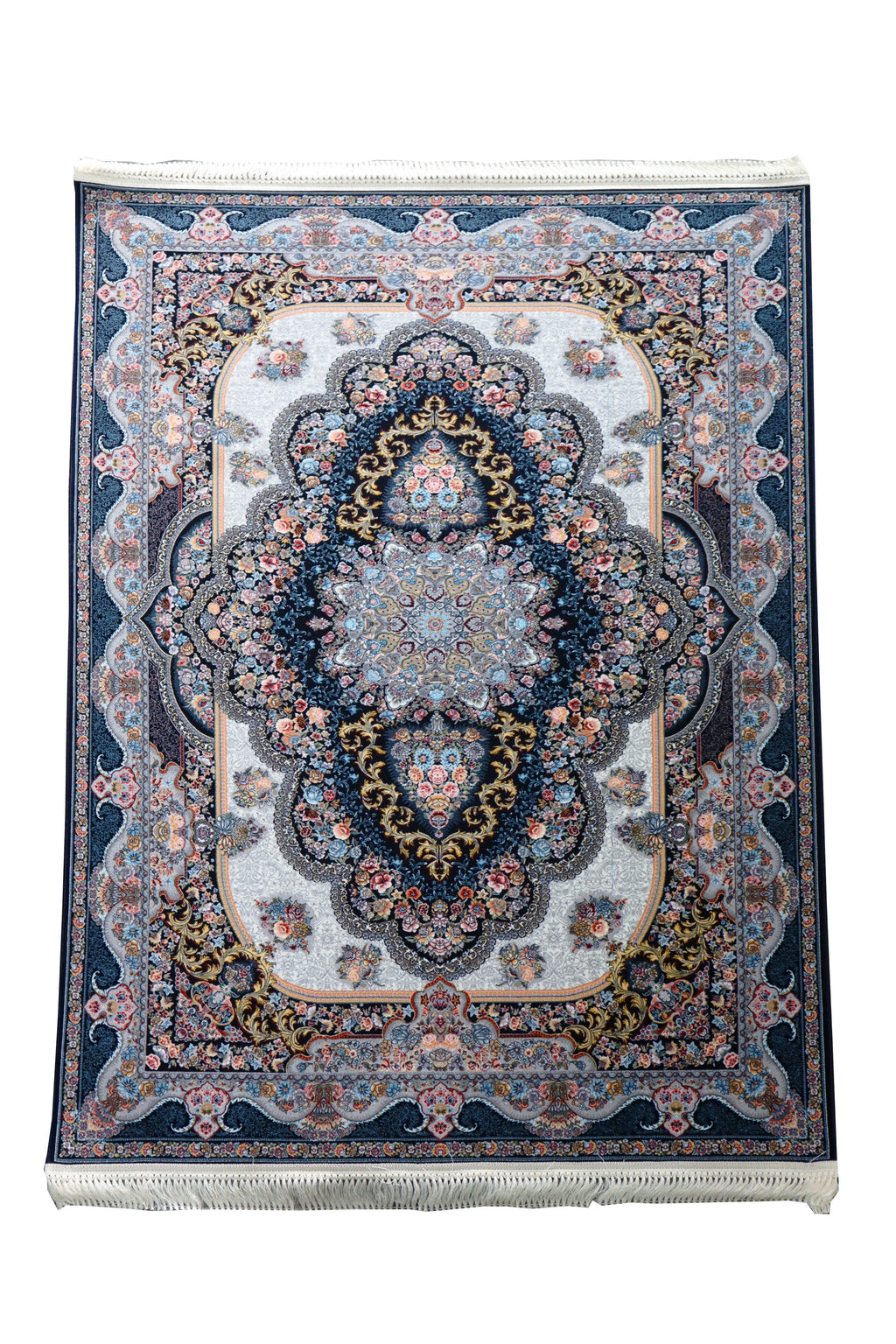 Black Floral Arch - Persian Rug