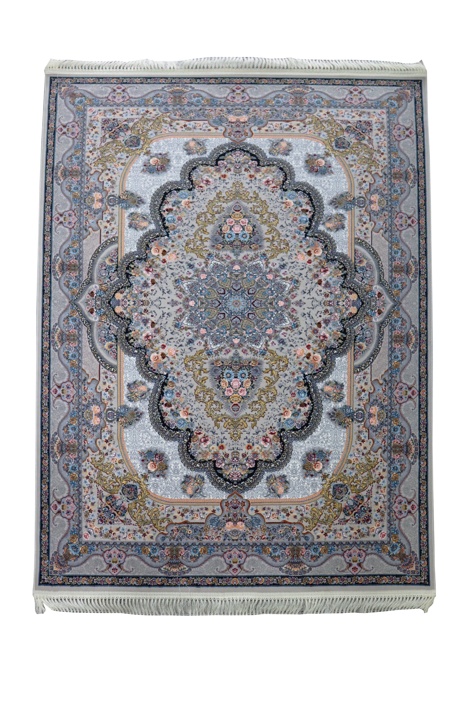 Gray Floral Arch - Persian Rug