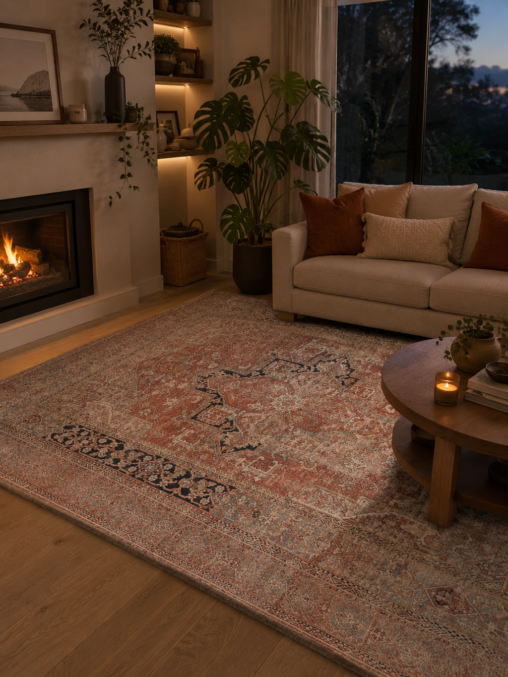 Rose Dahlia - Turkish Rug