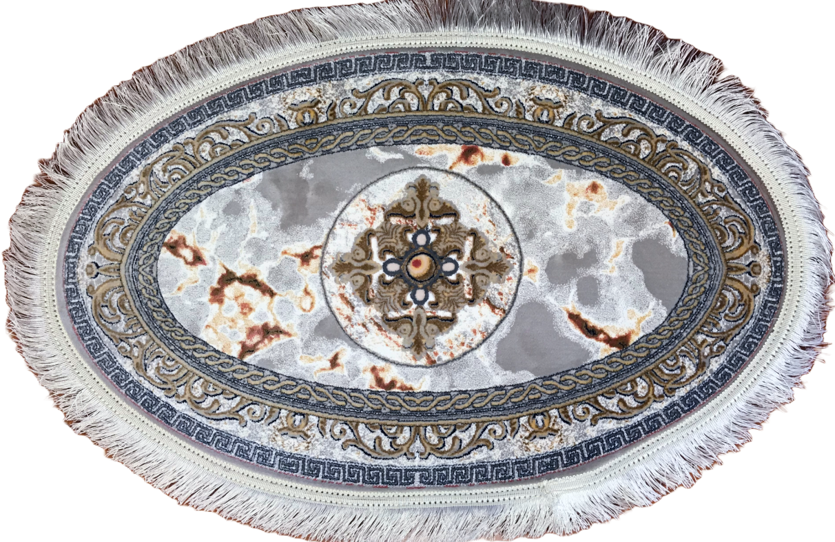 Oval Gray Marble