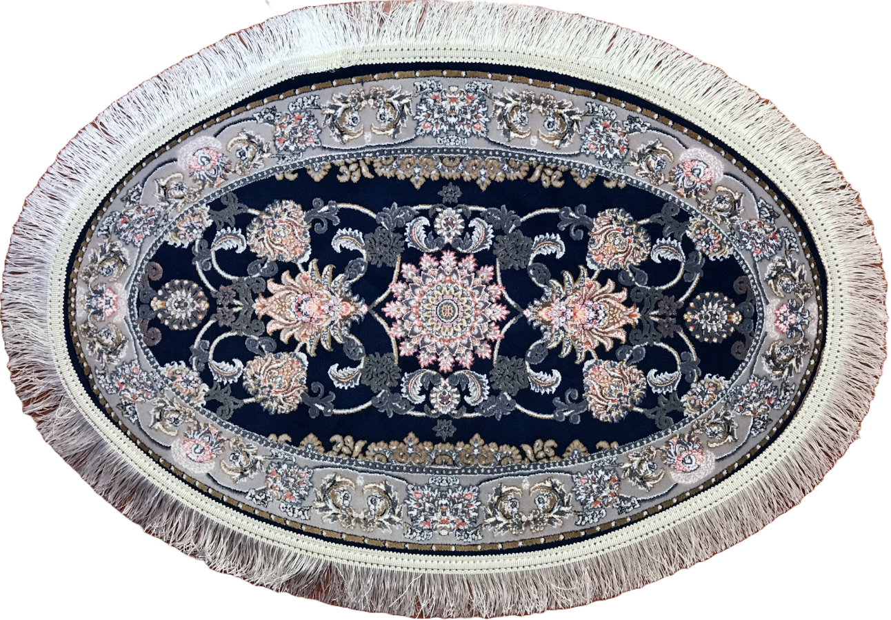 Oval Ornamental Blue II