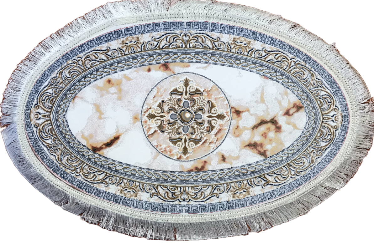 Oval White Marble