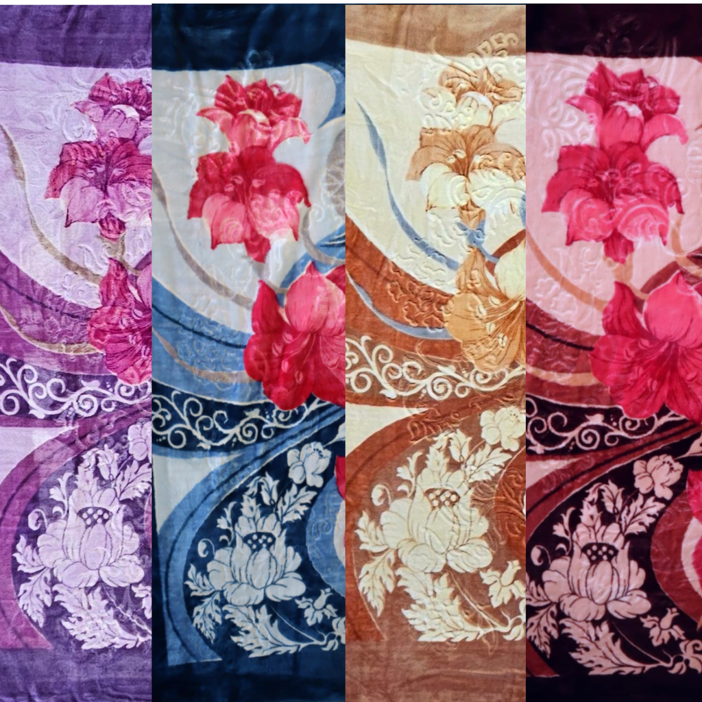 Red Swirl - Mink Blanket (Double)