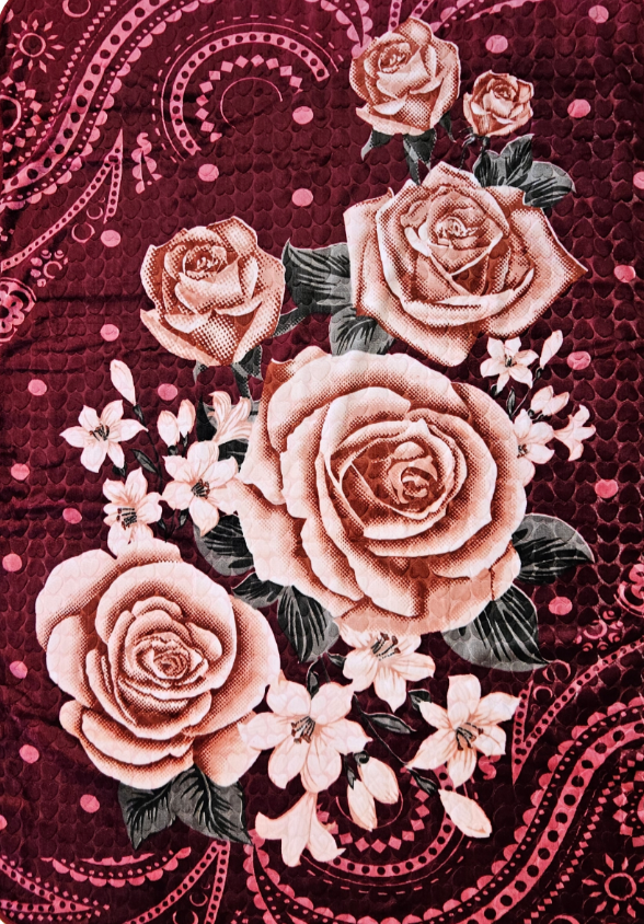 Maroon Rose - 'Ronja' Mink Blanket (Single)