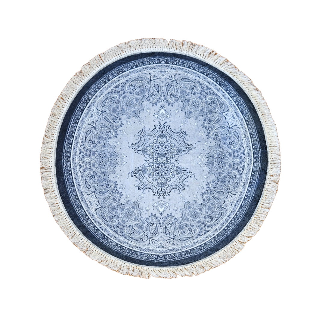 Leafy Gray - Circle Mat