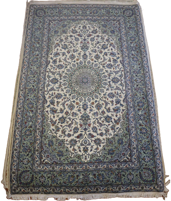 Nain Green - Hand-knotted Persian Rug